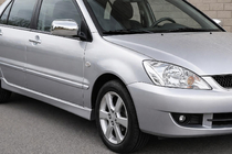 Mitsubishi Lancer 9 2004-2008 Spiegelabdeckungen Chrom (2 Stk) Chrom Kunststoff Foto 1