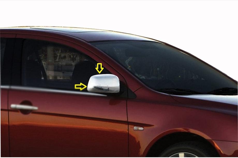Mitsubishi Lancer 9 2004-2008 Spiegelabdeckungen Chrom (2 Stk) Polierter Edelstahl Foto 5