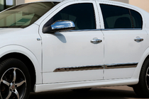 Opel Astra H 2004-2013 Türleisten Edelstahl (4 Stk) Hatchback, Carmos - Türkischer Stahl Foto 1