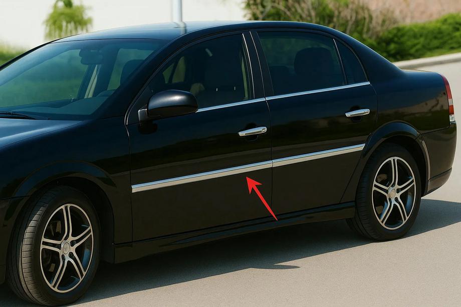 Opel Vectra C 2002-2008 Edelstahl Türleisten Abdeckungen (4 Stk) Image