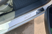 Peugeot 207 2006–2014 Einstiegsleisten Carmos (4 Stk, Edelstahl) Foto 1