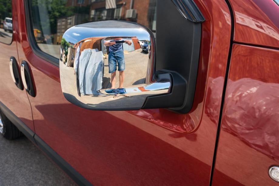 Peugeot Bipper 2008-2017 Spiegelabdeckungen komplett (2 Stk., Edelstahl) OmsaLine - Polierter Edelstahl Image