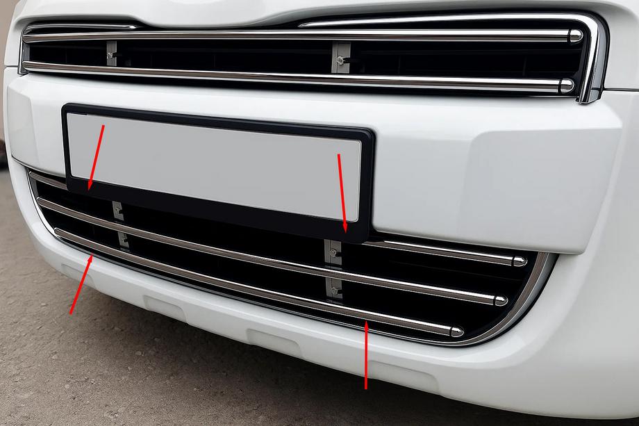 Peugeot Partner Tepee 2008-2018 Kompletter Kühlergrill (Edelstahl) Ab 2012 Image
