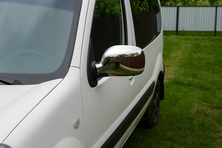 Renault Kangoo 1998-2008 Spiegelabdeckungen Chrom (2004-2008, 2 Stk) OmsaLine - Italienischer Edelstahl Foto 3