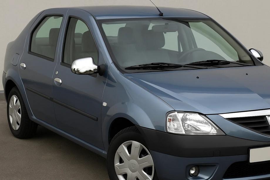 Renault Logan I 2005-2008 Spiegelabdeckungen komplett (2 Stk) Carmos - Verchromter Kunststoff Image