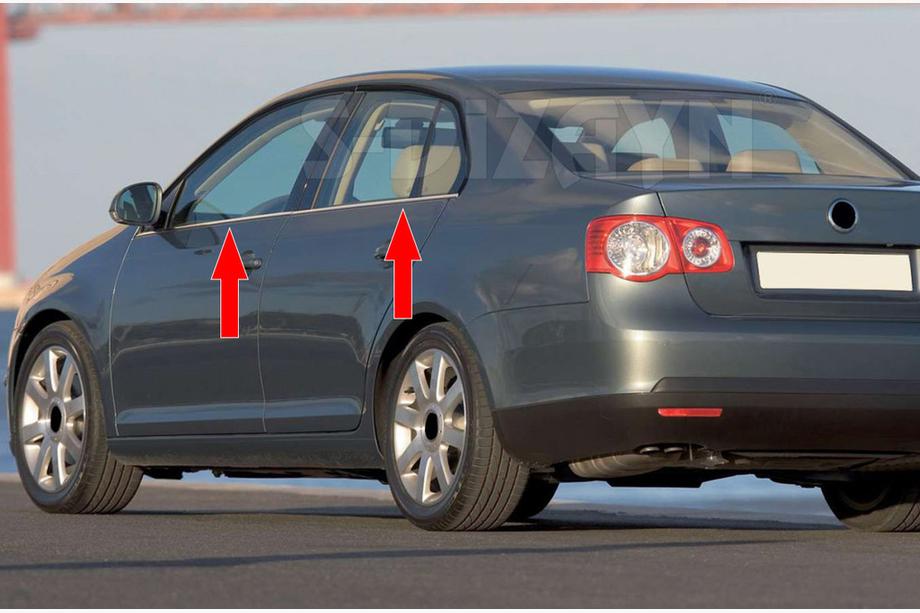 Volkswagen Jetta 2006-2011 Fensterzierleisten außen Edelstahl (4 Stk) Image
