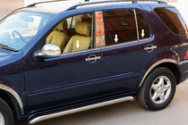 Mercedes ML W163 1997-2005 Fensterzierleisten Edelstahl Aussen (6 Stk) Carmos - Türkischer Edelstahl Foto 1