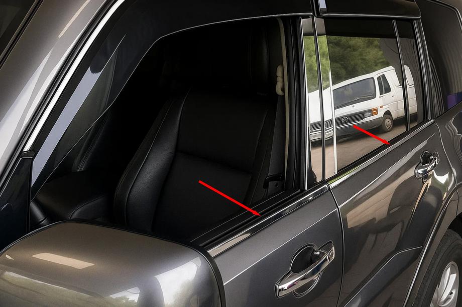 Mitsubishi Pajero Wagon IV 2006-2021 Fensterzierleisten Edelstahl (4 Stk.) Image
