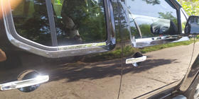 Nissan Navara 2006-2015 Fensterzierleisten außen Edelstahl (4 Stk.) Foto 5