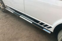 Volkswagen T5 Multivan 2003–2010 Seitliche Rohre (2 Stk., Edelstahl) 60mm, Langversion Foto 8