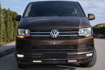 Volkswagen T6 2015-2024 Frontstoßstange Lippe Sport 2-LED 2015-2018 (grundiert zum Lackieren) Foto 2