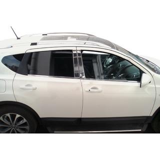 Chrom B-Säulen Abdeckung (4 Stk, Edelstahl) Nissan Qashqai 2010-2014 Foto 2