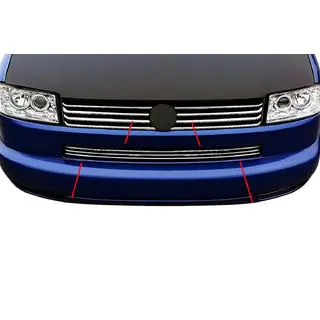 Grill Einsätze für Stoßstange Gerade Motorhaube (3 Stk, Edelstahl) Foto 1