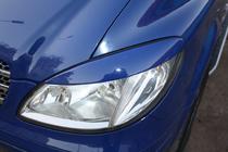Mercedes Vito W639 2004-2014 Scheinwerferblenden gerade (2004-2010, 2 Stk, Kunststoff) Schwarz Matt Foto 5