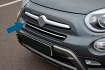 Fiat 500X 2014-2024 Edelstahl Abdeckung für vordere Stoßstange Foto 1