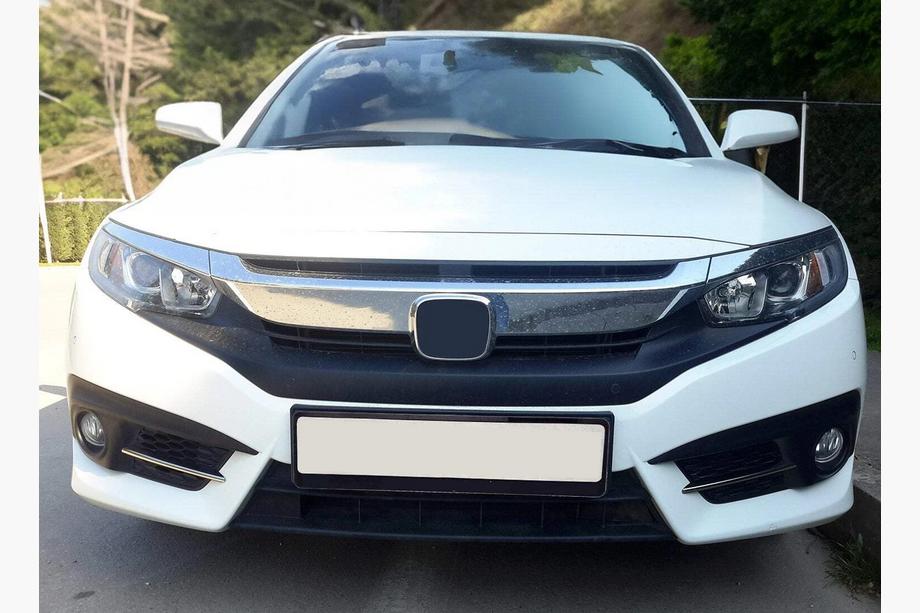 Honda Civic Sedan X 2016-2021 Abdeckungen für Nebelscheinwerfer OmsaLine (2 Stk., Edelstahl) Foto 3