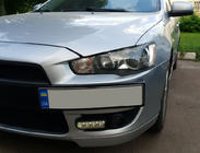 Mitsubishi Lancer X 2008- Kennzeichenhalter (Kunststoff) Grundiert zum Lackieren Foto 2