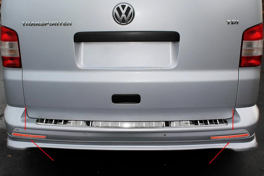 Volkswagen T6 2015-2024 Abdeckung für hintere Reflektoren (2 Stk., Edelstahl) Image