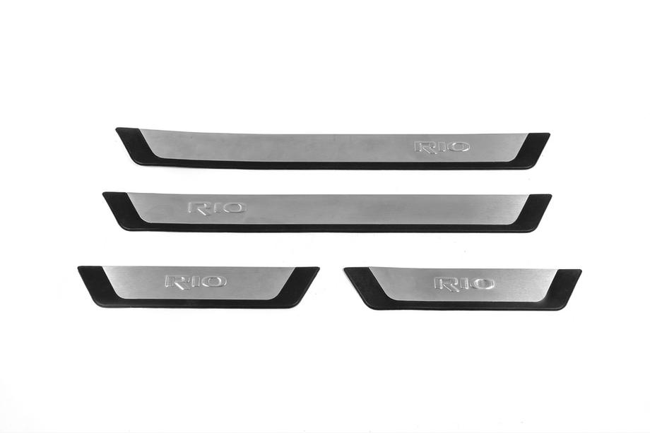 Kia Rio 2012-2017 Einstiegsleisten Flexill (4 Stk, Edelstahl) Exklusiv Image