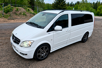 Mercedes Viano 2004-2014 Schwarze Dachreling CAN Original Design (Metallfuesse) Foto 2