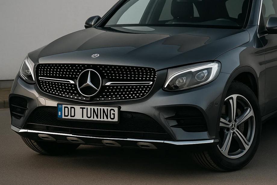 Mercedes GLC coupe C253 2016-2023 Frontgrill Diamond Black (2015-2019) Mit Kameravorbereitung Image