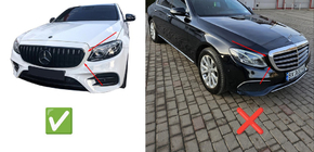 Mercedes E-сlass W213 2016-2023 Frontgrill Diamond Black (für Avantgarde/AMG-Line/E43 AMG/E53 AMG 2016-2020) Foto 5
