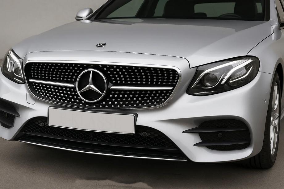 Mercedes E-сlass W213 2016-2023 Frontgrill Diamond Black (für Avantgarde/AMG-Line/E43 AMG/E53 AMG 2016-2020) Image