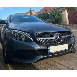 Frontgrill Diamond Silber (für Avantgarde/AMG-Line/C43 AMG) Mercedes C-сlass W205 2014-2021 Foto 4
