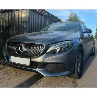 Frontgrill Diamond Silber (für Avantgarde/AMG-Line/C43 AMG) Foto 3