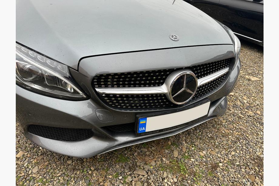 Mercedes C-class W205 2014-2021 Frontgrill Diamond Silber (für Avantgarde/AMG-Line/C43 AMG) 2018+, mit Kamera Image