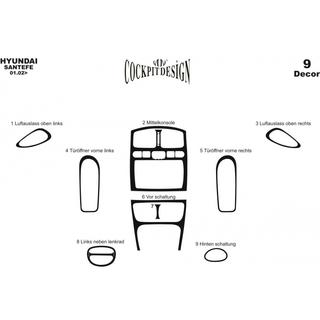 Armaturenbrett Abdeckungen Hyundai Santa Fe 1 2000-2006 Foto 3