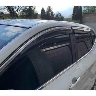 Windabweiser mit Chromleiste (Niken, 4 Stk) Nissan Qashqai 2014-2021 Foto 1