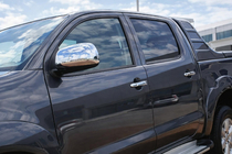 Toyota Hilux 2006-2015 Spiegelabdeckungen (2 Stk., Edelstahl) ABS Kunststoff Foto 1