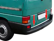 Volkswagen T4 Caravelle/Multivan 1990–2003 Kofferraum Ladekantenschutz Edelstahl Foto 1