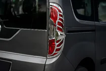 Fiat Doblo II 2010-2022 Chrom Rückleuchten Abdeckung (2015↗, 2 Stk, Kunststoff) Foto 1