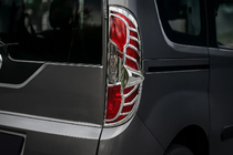 Opel Combo 2012-2018 Chrom Blenden für Rückleuchten (2015↗, 2 Stk, Kunststoff) Foto 1