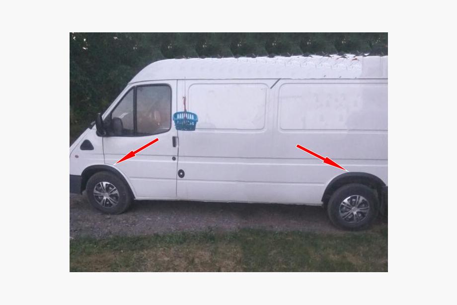 Ford Transit 1991-2000 Radlaufverbreiterungen (4 Stk, schwarz) Image