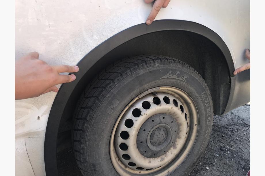 Volkswagen T5 Transporter 2003-2010 Kotflügelverbreiterungen (6 Stk, schwarz) ABS Kunststoff Foto 7
