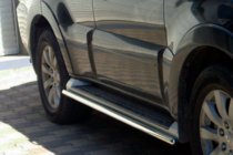 Mitsubishi Pajero Wagon III 1999-2006 Seitliche Rohre passend zur Originalbefestigung (2 Stk., Edelstahl) Foto 1