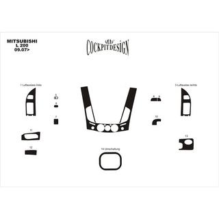 Armaturenbrett Abdeckungen (13-teilig) Mitsubishi L200 2006-2015 Foto 4