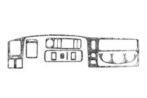 Mitsubishi Pajero Sport 1996-2007 Armaturenbrett Abdeckungen (2002-2007) Carbon Foto 5