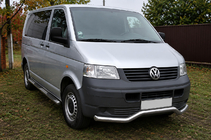 Volkswagen T5 Transporter 2003-2010 Frontschutzbügel Welle ST007 (Edelstahl) Foto 3