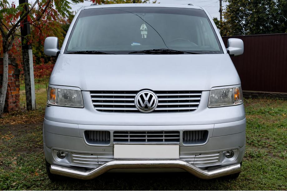 Volkswagen T5 Transporter 2003-2010 Frontschutzbügel Welle ST007 (Edelstahl) Image