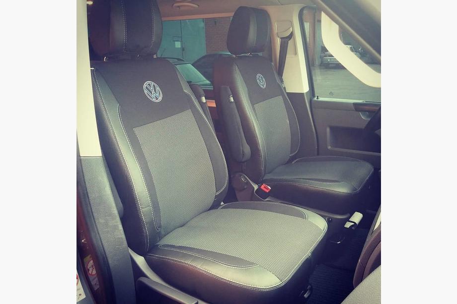 Volkswagen T5 Caravelle 2004-2010 Autositzbezüge (Kunstleder und Stoff, Premium) Vordersitze (2↗1) Foto 7
