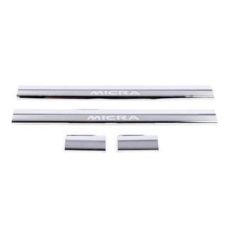 Einstiegsleisten Carmos (4 Stk, Edelstahl) Nissan Micra K12 2003-2010 Foto 2