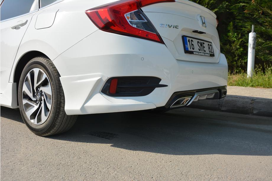 Honda Civic Sedan X 2016-2021 Heckstoßstangen Eckteile (grundiert zum Lackieren) Image