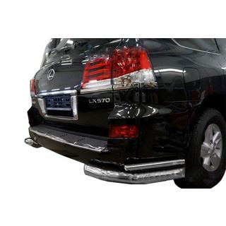 Doppelte hintere Eckschutzrohre (Edelstahl) Lexus LX570/450d 2008-2022