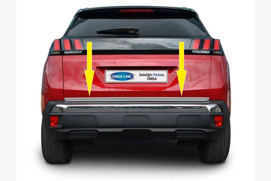 Peugeot 3008 2016-2023 Kofferraumleiste Edelstahl Carmos - Türkischer Edelstahl Image