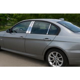 Edelstahl Türsäulen Abdeckungen BMW 3 Series E90/E91 2005-2011 Foto 1