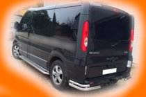 Renault Trafic 2001–2015 Hintere Eckschutzrohre AK003-doppelt (Edelstahl) Foto 1